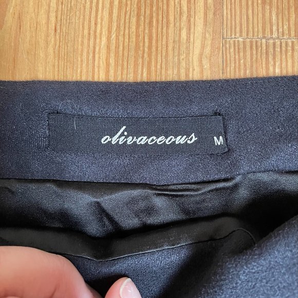 Olivaceous black fringe mini skirt SIZE M - Picture 3 of 5